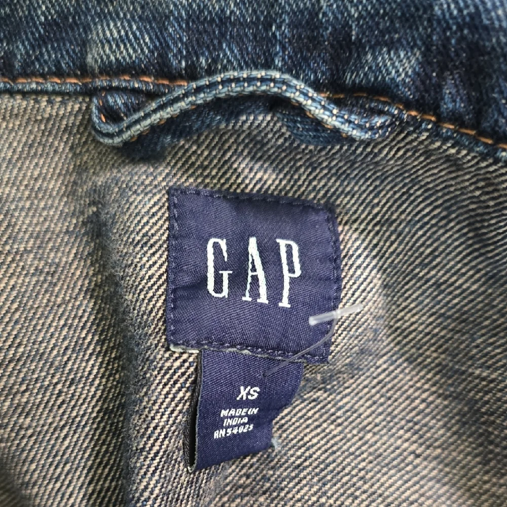 GAP Blue Denim Crop Jacket Women's Size Xs X-small Cropped - Picture 11 of 11